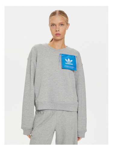 adidas Суитшърт Ksenia IW5666 Сив Loose Fit