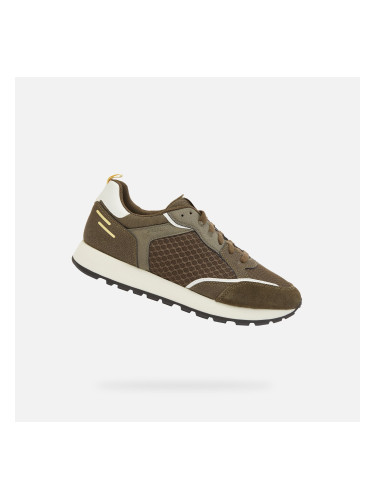 Khaki men's sneakers Geox Partenio - Men's