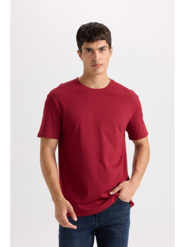 DEFACTO New Regular Fit Crew Neck Basic Plain Short Sleeve T-Shirt