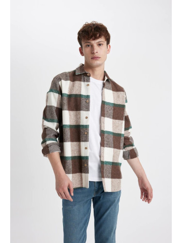 DEFACTO Regular Fit Checkered Lumberjack Long Sleeve Shirt