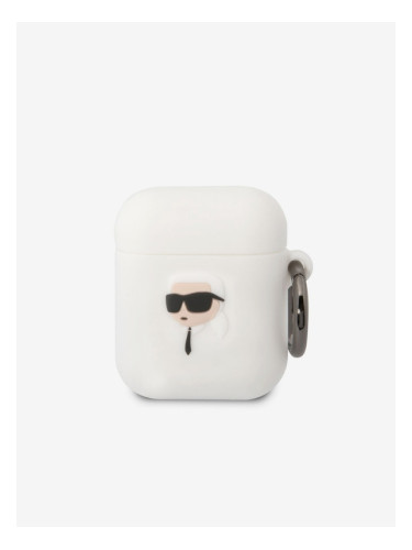 Karl Lagerfeld Airpods 1/2 White Калъф Byal