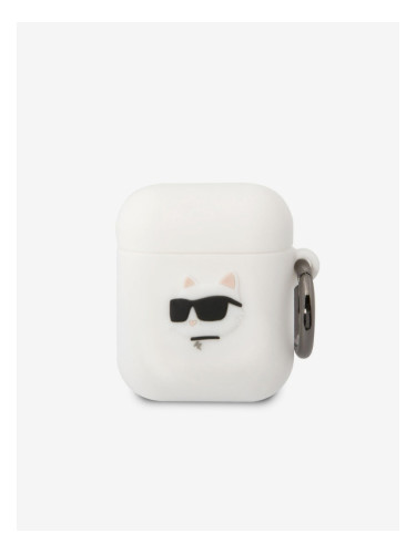 Karl Lagerfeld Airpods 1/2 White Калъф Byal