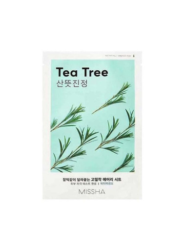 Маска за лице против акне с чаено дърво MISSHA Airy Fit Sheet Mask Tea Tree