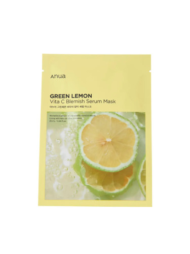 Маска за лице против петна с Витамин С ANUA Green Lemon Vita C Blemish Serum Mask