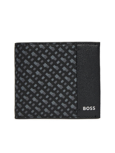 Boss Голям мъжки портфейл Zair N 50529507 Черен