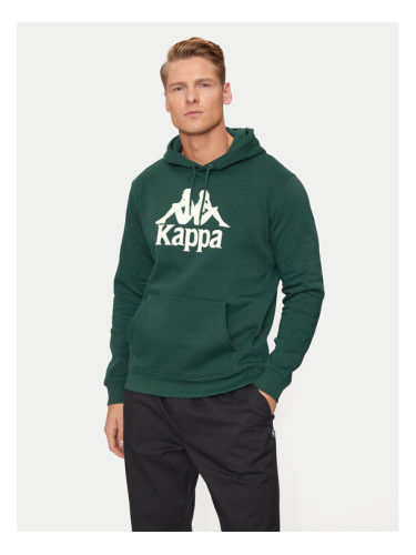 Kappa Суитшърт Malmo 3 Auth Kontemporary 341M43W Зелен Regular Fit