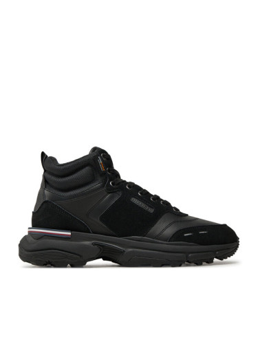 Tommy Hilfiger Сникърси M Runner Cordura Hi Lth Mix FM0FM05222 Черен