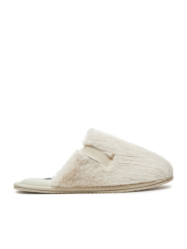 Calvin Klein Jeans Пантофи Hotel Slipper Fur After Glow YW0YW01593 Екрю