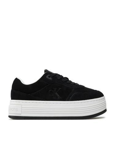 Calvin Klein Jeans Сникърси Bold Platf Laceup Low Mg Suede YW0YW01575 Черен