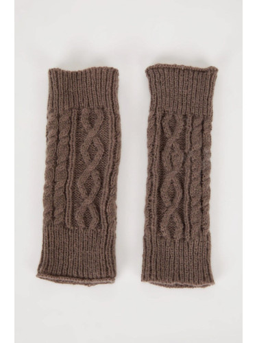 DEFACTO Women's Cropped Fingered Knitted Gloves