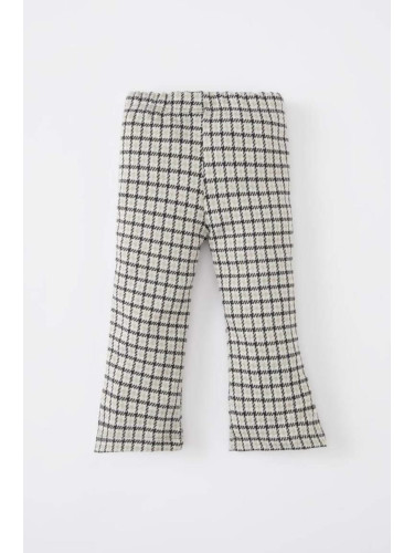 DEFACTO Baby Girl Flare Fit Plaid Elastic Waist Pants