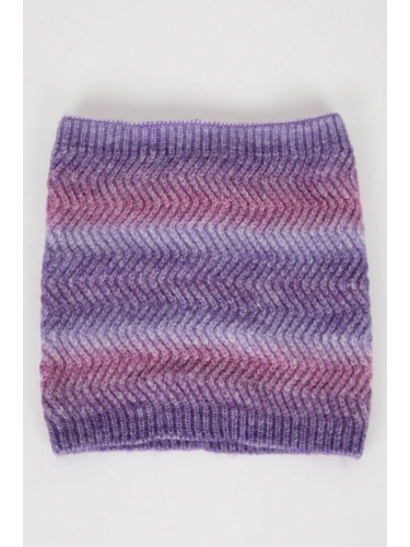 DEFACTO Girls Gradient Printed Knitted Scarf