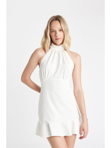 DEFACTO Halter Neck Sleeveless Mini Dress