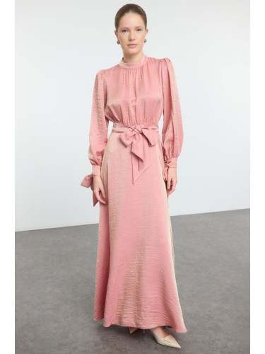 Trendyol Dusty Rose Woven Evening Dress