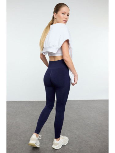 Trendyol Navy Blue Seamless Push Up Full Length Knitted Sports Leggings