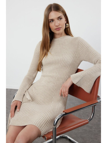 Trendyol Stone Mini Knitwear A-Line Form Dress