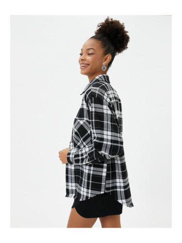 Koton Lumberjack Shirt with Pockets, Soft Texture, Long Sleeves