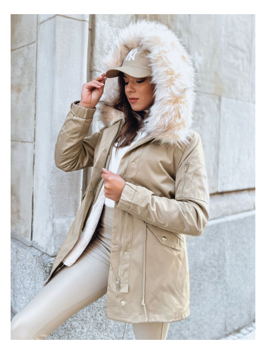 Women's winter parka GARNET beige Dstreet