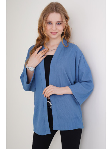 Bigdart 5862 Knitted Kimono - Indigo