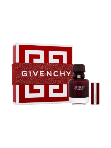 Givenchy L'Interdit Rouge SET2 Подаръчен комплект EDP 50 ml + червило Le Rouge Deep Velvet 3,4 g 37 Rouge Grainé