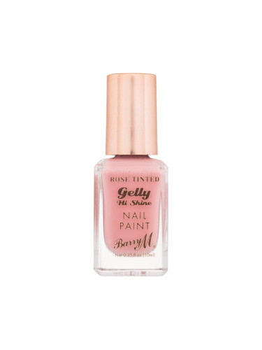 Barry M Gelly Hi Shine Rose Tinted Nail Paint Лак за нокти за жени 10 ml Нюанс Eden Rose