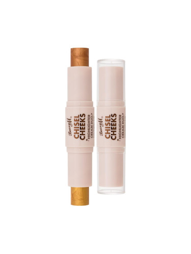 Barry M Chisel Cheeks Highlighter Cream Duo Хайлайтър за жени 6,3 g Нюанс Gold/Bronze