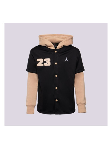 Jordan Суитчър  Hooded Jumpman Baseball P Boy детски Дрехи Суичъри 95D542-023 Черен