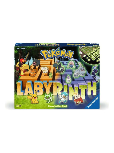  Настолна игра Ravensburger - Pokémon Labyrinth Glow in the Dark - Детска