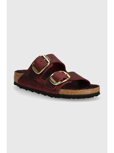 Кожени чехли Birkenstock Arizona Big Buckle в бордо 1027988