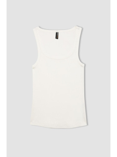 DEFACTO Slim Fit Round Neck Ribbed Camisole Undershirt