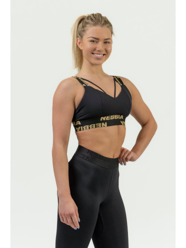 NEBBIA Women's Reinforced Sports Bra INTENSE Iconic Gold/gold