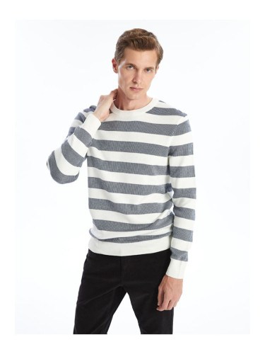 LC Waikiki LCW Crew Neck Long Sleeve Color Block Men's Knitwear Sweater