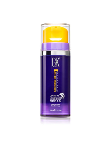 GK Hair Bombshell Leave-In Cream подхранващ балсам без отмиване за всички видове руса коса с дозатор 100 мл.