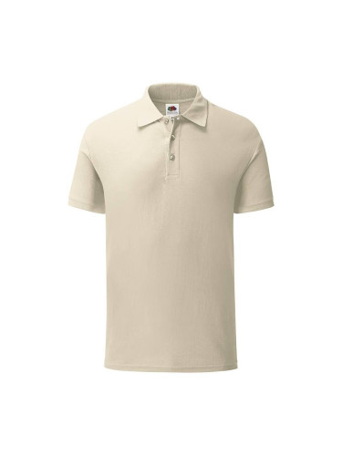 Men's beige Iconic Polo Friut of the Loom T-shirt