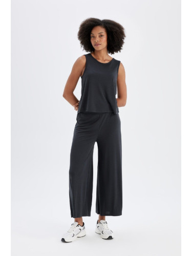 DeFactoFit Wide Leg Standard Length Modal Trousers