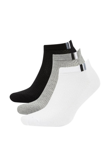 DEFACTO Men's 3-Piece Cotton Booties Socks