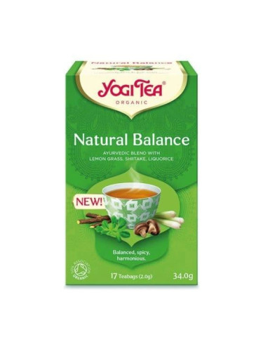 Yogi Tea Био Аюрведичен Чай Естествен Баланс, 17 пакетчета