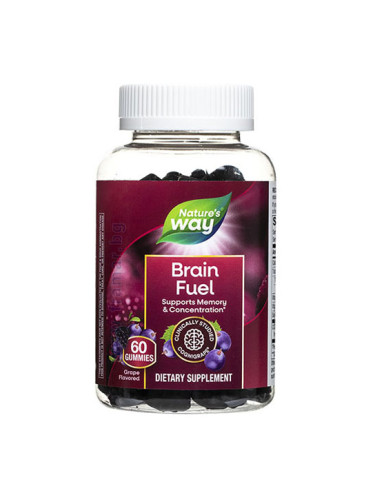 ФОРМУЛА ЗА ПАМЕТ И КОНЦЕНТРАЦИЯ BRAIN FUEL желирани таблетки * 60 NATURE'S WAY 14346