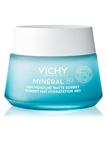 Vichy Minéral 89 Moisture Matte Sorbet крем сорбе за смесена и мазна кожа без парфюм 50 мл.