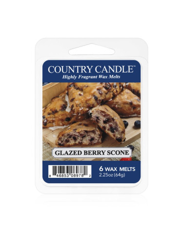 Country Candle Glazed Berry Scones восък за арома-лампа 64 гр.