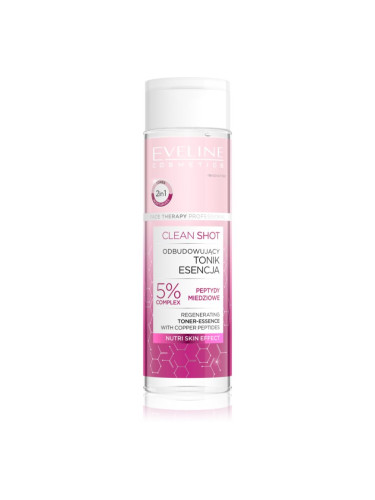 Eveline Cosmetics Clean Shot 5% Copper Peptide Complex ревитализиращ тоник 200 мл.