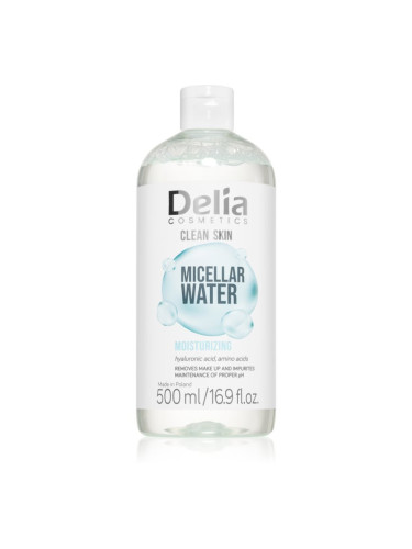 Delia Cosmetics Clean Skin мицеларна вода с хидратиращ ефект 500 мл.