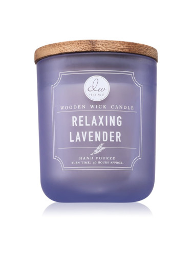 DW Home Signature Relaxing Lavender ароматна свещ с дървен фитил 340 гр.