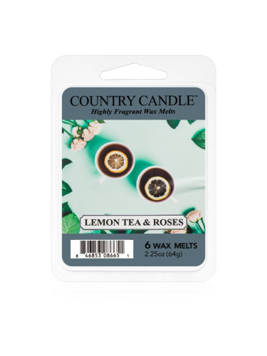 Country Candle Lemon Tea & Roses восък за арома-лампа 64 гр.