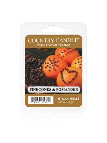 Country Candle Pinecone & Pomander восък за арома-лампа 64 гр.