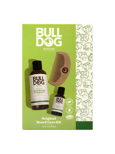 Bulldog Original Beard Care Kit подаръчен комплект за мъже Peach Wood 10,4 cm