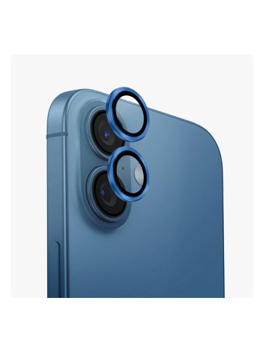 Протектор задна камера метални рингове MBX за iPhone 16, 16 Plus, Син