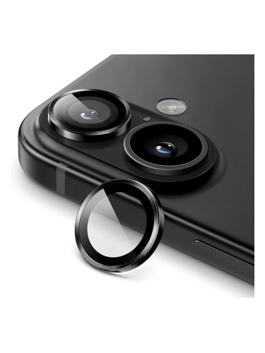 Протектор задна камера метални рингове MBX за iPhone 16, 16 Plus, Черен