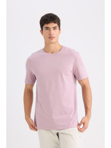 DEFACTO New Regular Fit Crew Neck Basic Plain Short Sleeve T-Shirt