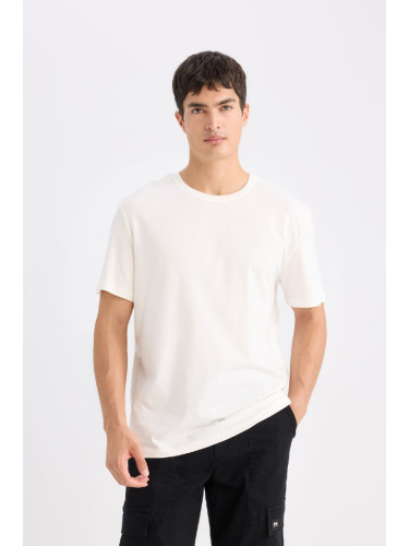 DEFACTO New Regular Fit Crew Neck Basic Plain Short Sleeve T-Shirt